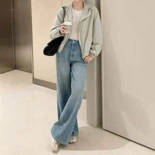 牛仔裤爆闪MEIYANG1银河矿灰磨毛~美洋钻爆爆!保暖