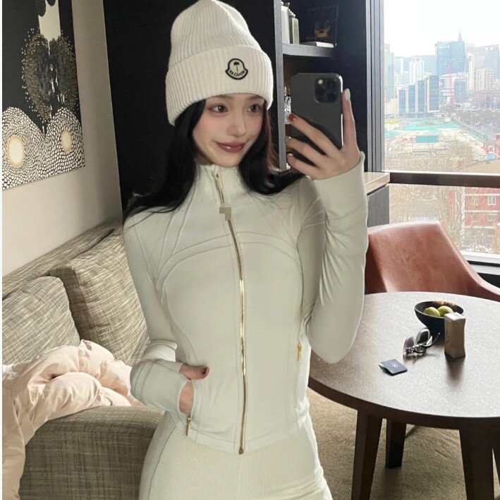 新款立领短款修身显瘦瑜伽夹克女
