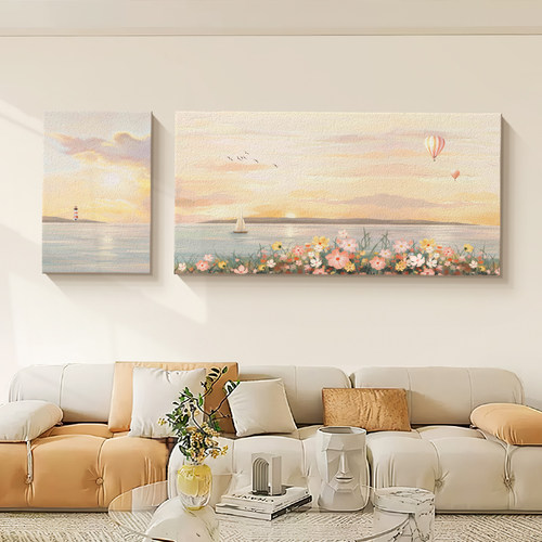 现代北欧抽象艺术立体砂岩肌理画