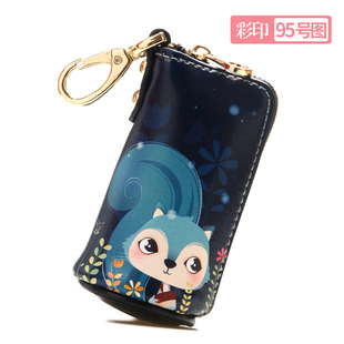 水桶男士拉链锁匙包腰挂大容量韩国可爱女士多功能汽车钥匙包小包