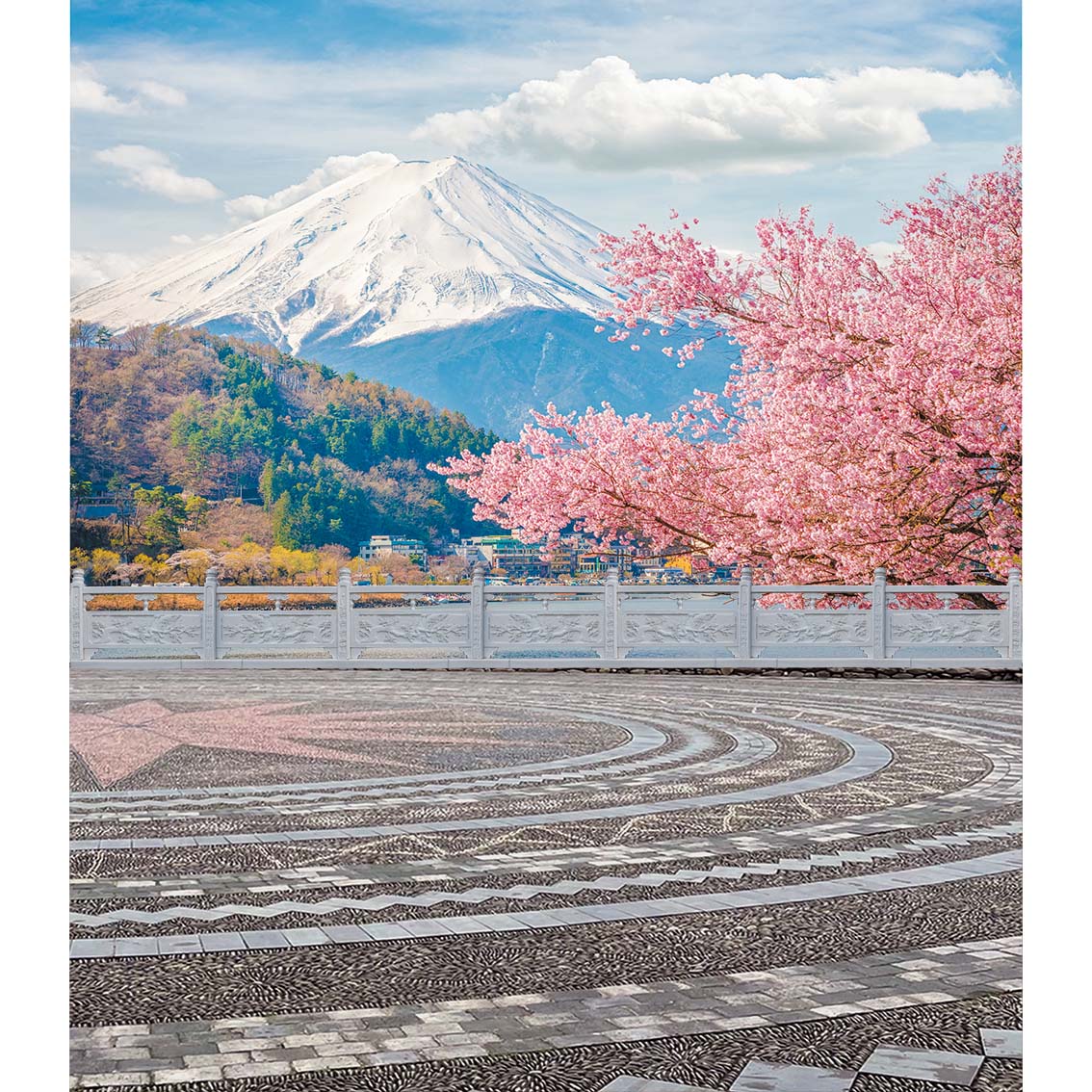 2024年春季樱花背景布日系少女写真影棚影楼人像产品拍摄背景布