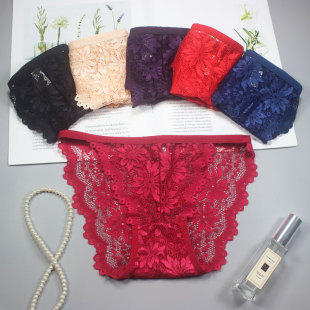 纯棉裆特价 性感内裤 女蕾丝低腰火辣镂空网纱超薄舒适透气三角裤