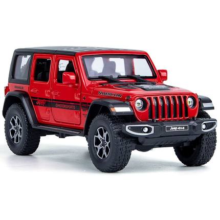 嘉业VB24155盒装牧马人越野车1/22仿真儿童声光回力合金模型玩具