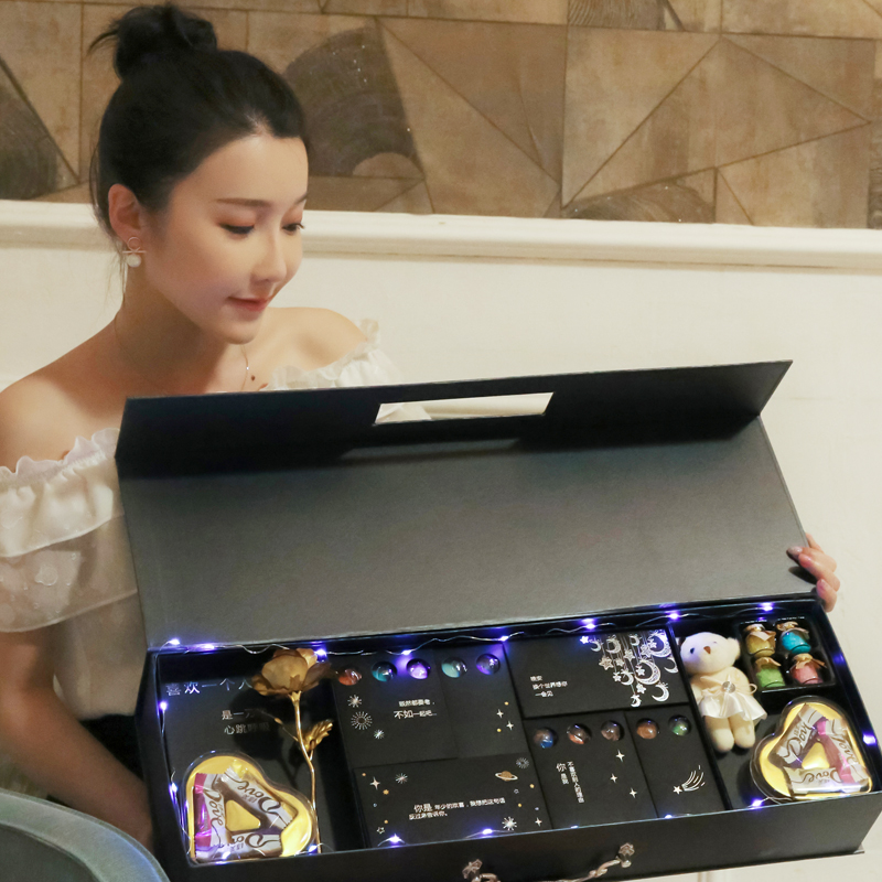 德芙巧克力礼盒装星空棒棒糖抖音网红送女友浪漫表白创意生日礼物