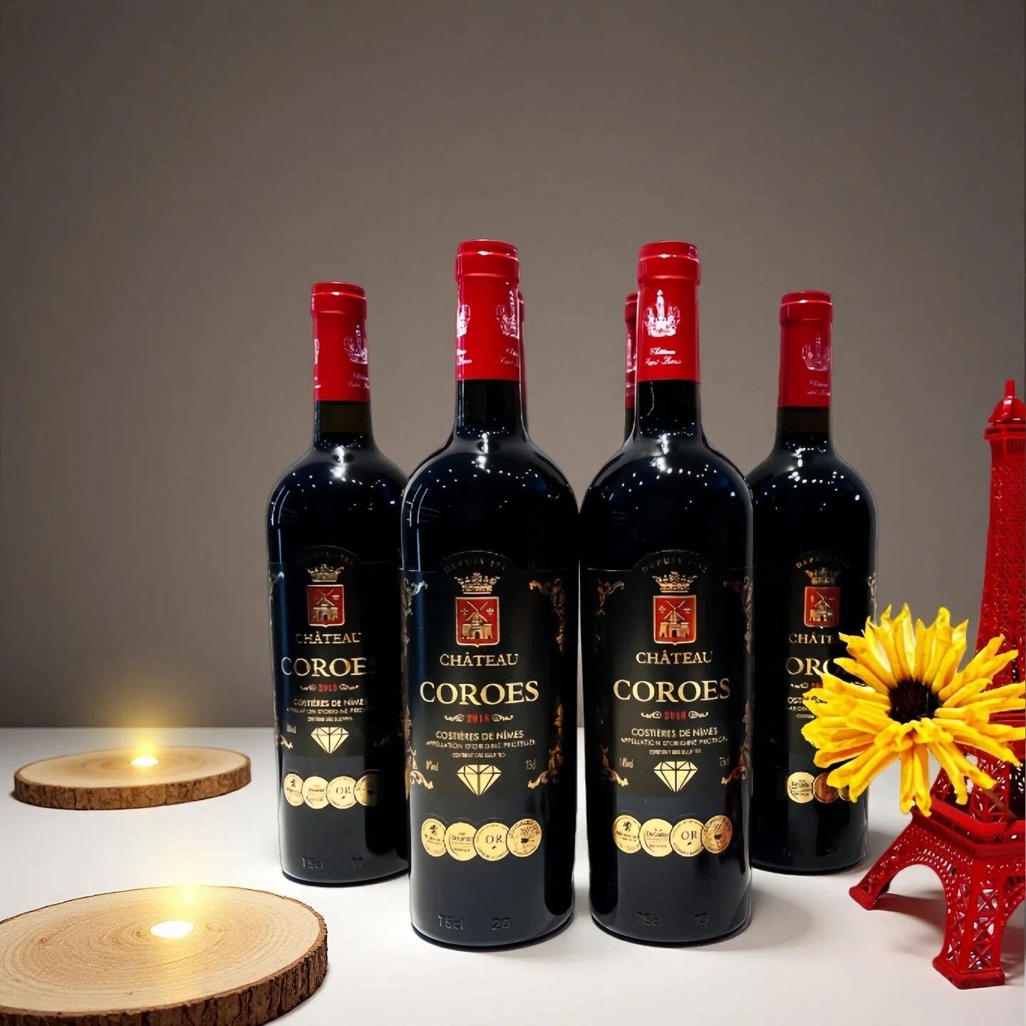 红酒卡图磨坊COROES干红葡萄酒6支装正品橡木桶陈酿14度法国750ml
