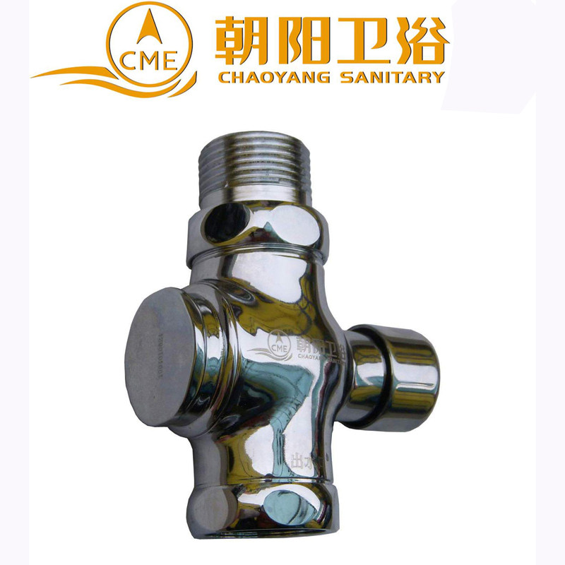 朝阳卫浴蹲便器手按全铜四通冲水阀蹲坑冲洗阀A01KA01热销