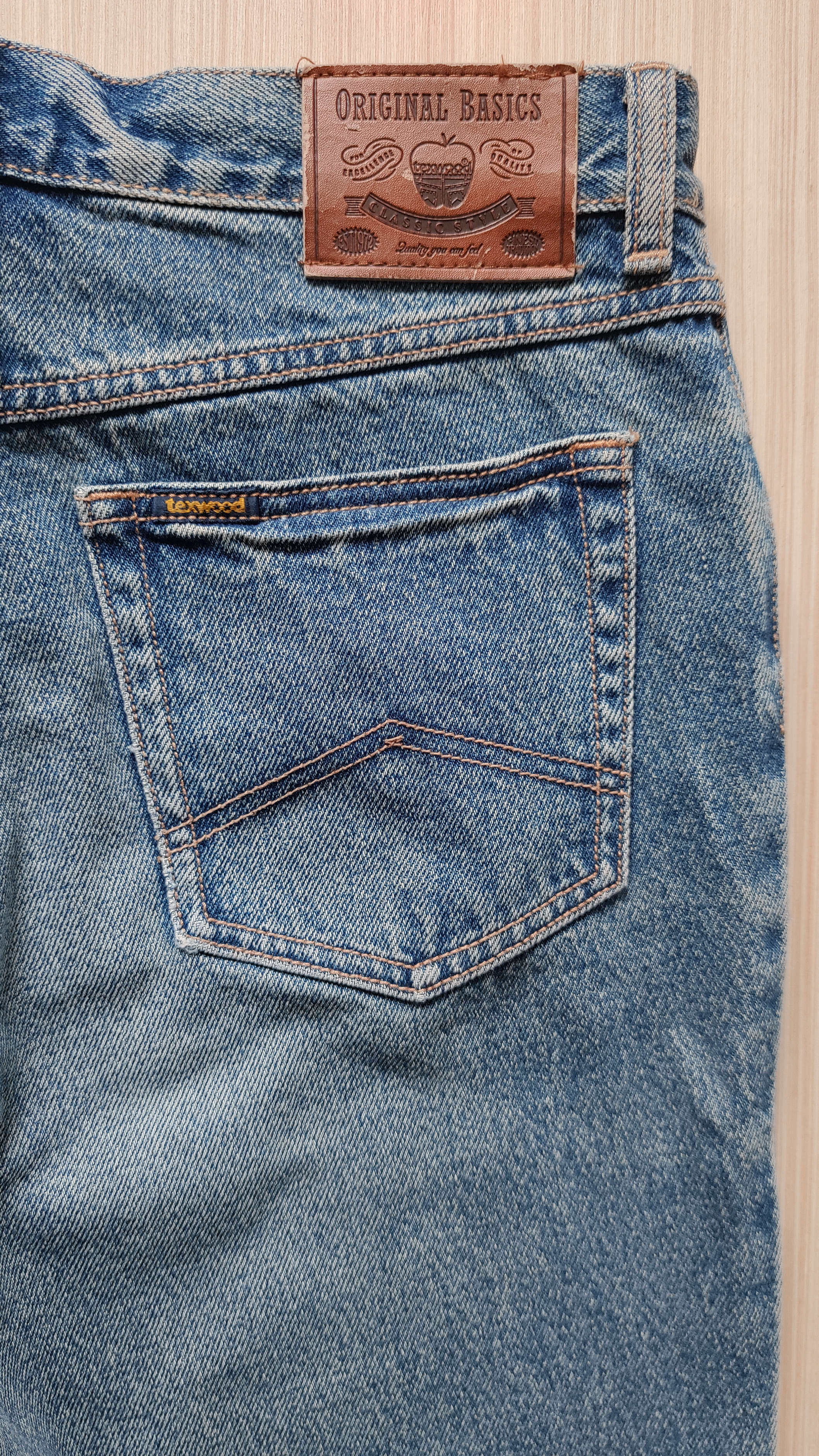 Texwood苹果牛仔裤男款老牛仔直筒裤中古着vintage80-90年代水洗