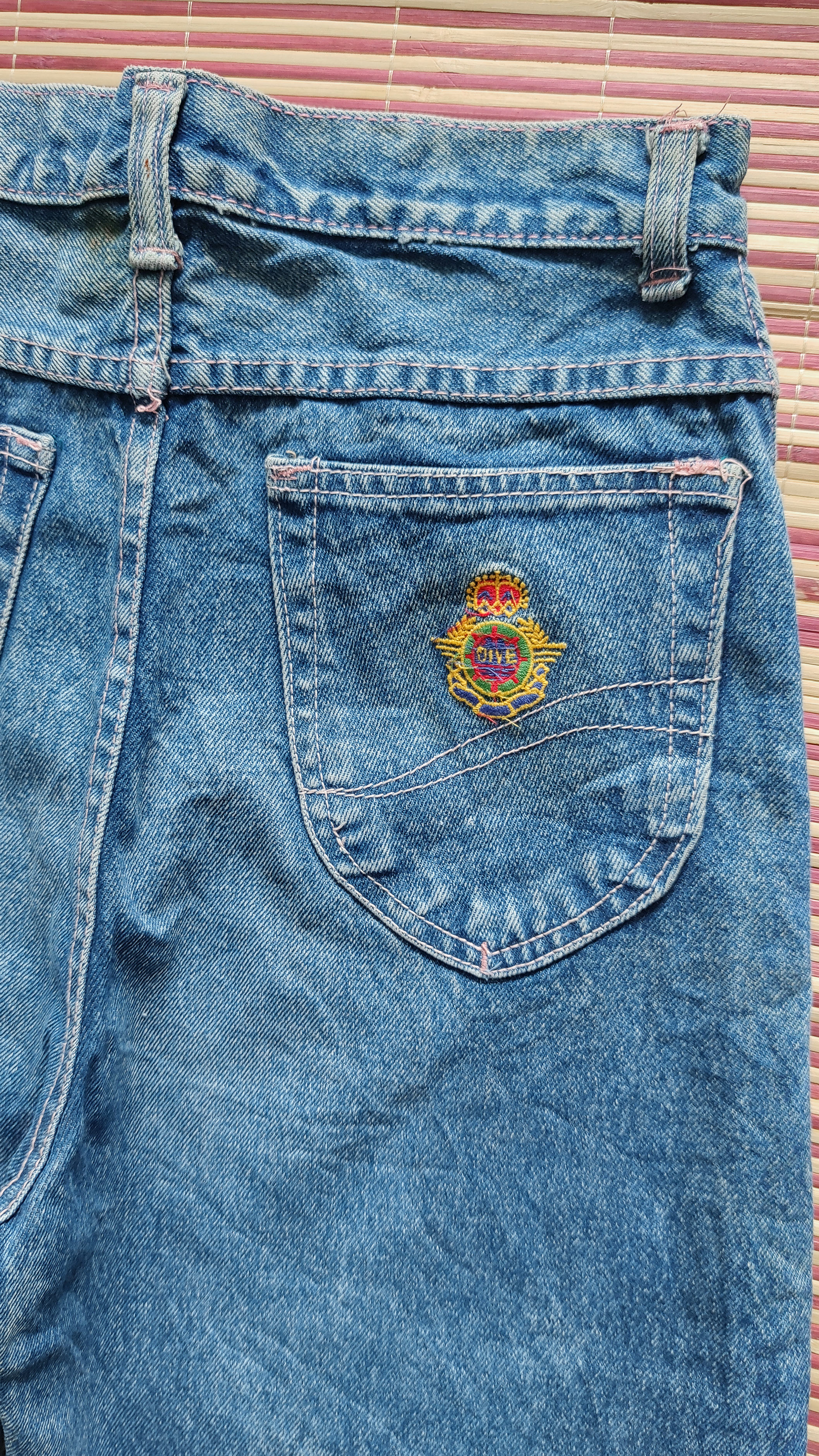 Jive积牌牛仔裤高腰萝卜裤8090年代古着vintage牛仔小脚裤女老款