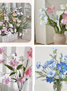 莫奈花园法式紫色仿真花网红拍照打卡造景diy布置橱窗软装饰搭配