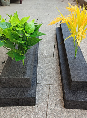 海绵干花泥密度插花DIY泡沫黑色材料永生花婚庆花店假花隔断花箱