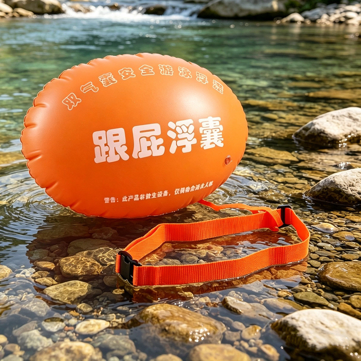 跟屁虫双气囊防溺水充气游泳装备加厚浮漂跟屁球成人儿童潜水