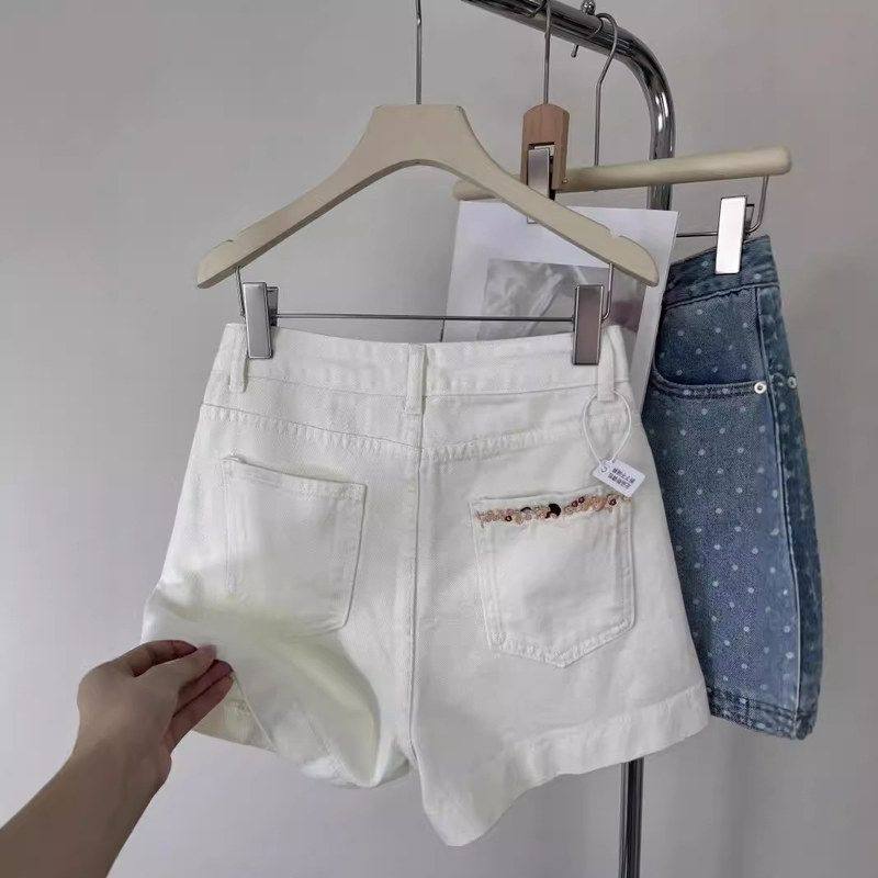 花朵刺绣直筒牛仔裤女2025新款夏季爆款高腰显瘦宽松A字阔腿短裤,女装/女士精品,牛仔裤,淘宝优惠券,粉丝福利购,淘宝优惠卷