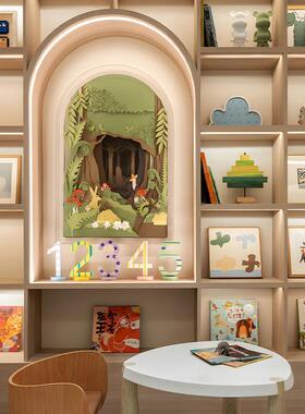 样板间儿童房暴力熊公仔装饰画