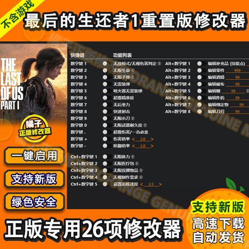 最后的生还者1修改器 Steam辅助epic科技正版工具重制版 不含游戏