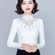 洋气女式 蕾丝内搭打底衫 保暖上衣小衫 短款 女 加绒加厚长袖 秋冬新款