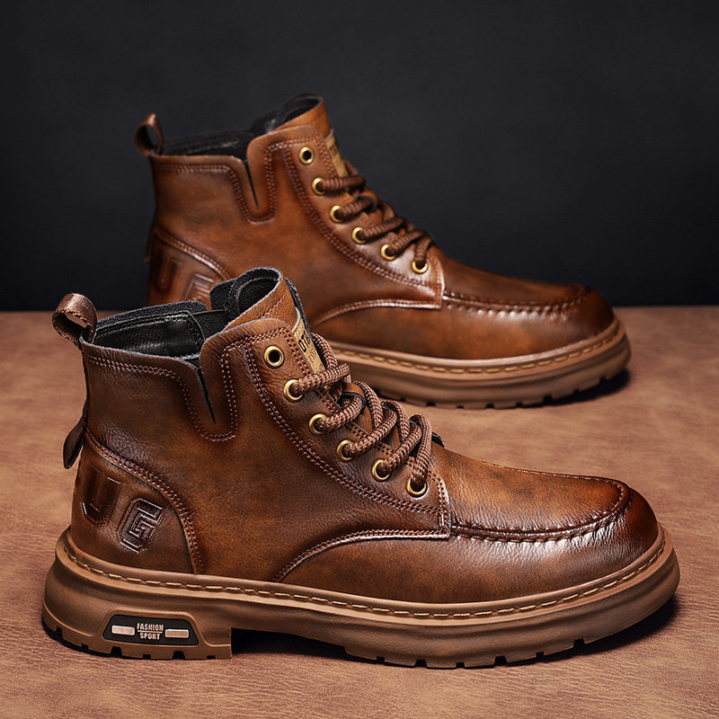 秋冬款男士高档马丁靴爆款轻便厚底百搭爆款韩版时尚潮款男鞋