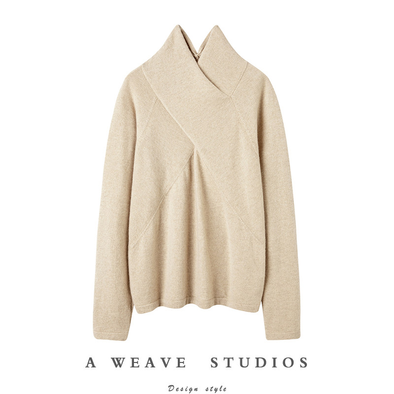 漂亮炸了！怎么搭配都很美！交叉领羊绒衫女纯羊绒毛衣针织打底衫,女装/女士精品,羊绒衫,淘宝优惠券,粉丝福利购,淘宝优惠卷