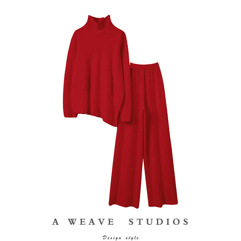 哇处处心动！美拉德羊绒衫纯羊绒裤子外穿阔腿裤羊绒套装女,女装/女士精品,羊绒衫,淘宝优惠券,粉丝福利购,淘宝优惠卷