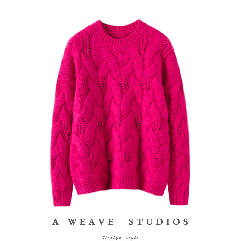 优雅生活的底气~重磅大克重！加厚山羊绒衫女圆领纯羊绒毛衣宽松,女装/女士精品,羊绒衫,淘宝优惠券,粉丝福利购,淘宝优惠卷