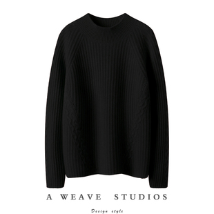 穿了还想穿 女100纯山羊绒半高领宽松纯羊绒毛衣 加厚羊绒衫