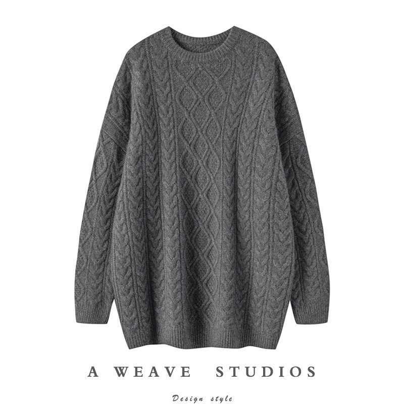 定制挚爱的灰！100%cashmere纯羊绒麻花宽袖毛衣提花羊绒衫,女装/女士精品,羊绒衫,淘宝优惠券,粉丝福利购,淘宝优惠卷