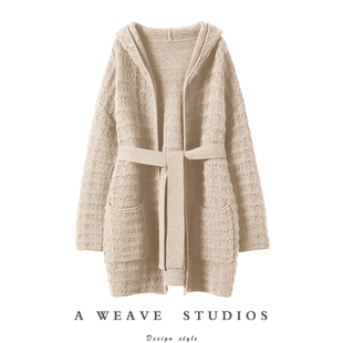 隆重推荐!这件入手真是选对了~纯羊绒时尚连帽开衫加厚毛衣外套