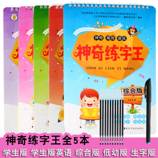练字王小学生英语生字综合版小学生字帖幼儿写字楷书同步练字宝练字本描红本写字练习本一年级二年级三年级正楷儿童凹槽练字帖