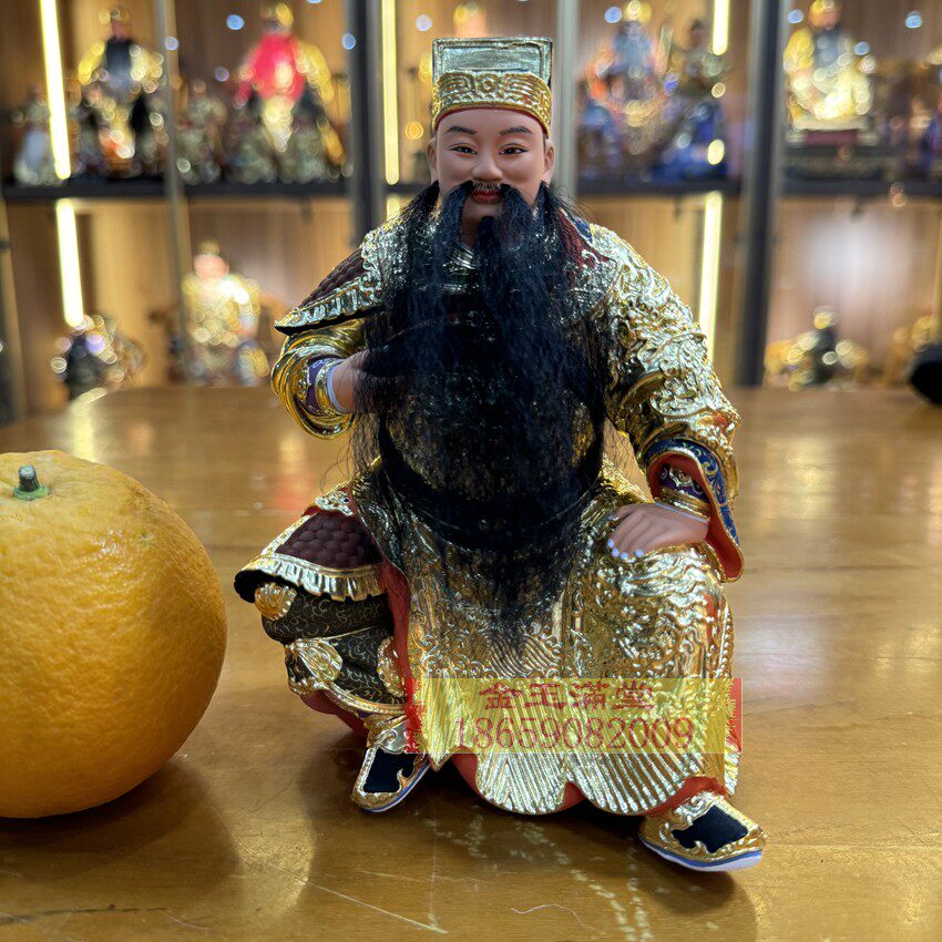 朱王五府千岁朱王爷朱叔裕小尊神像金身5寸6小型神明摆件樟木雕刻