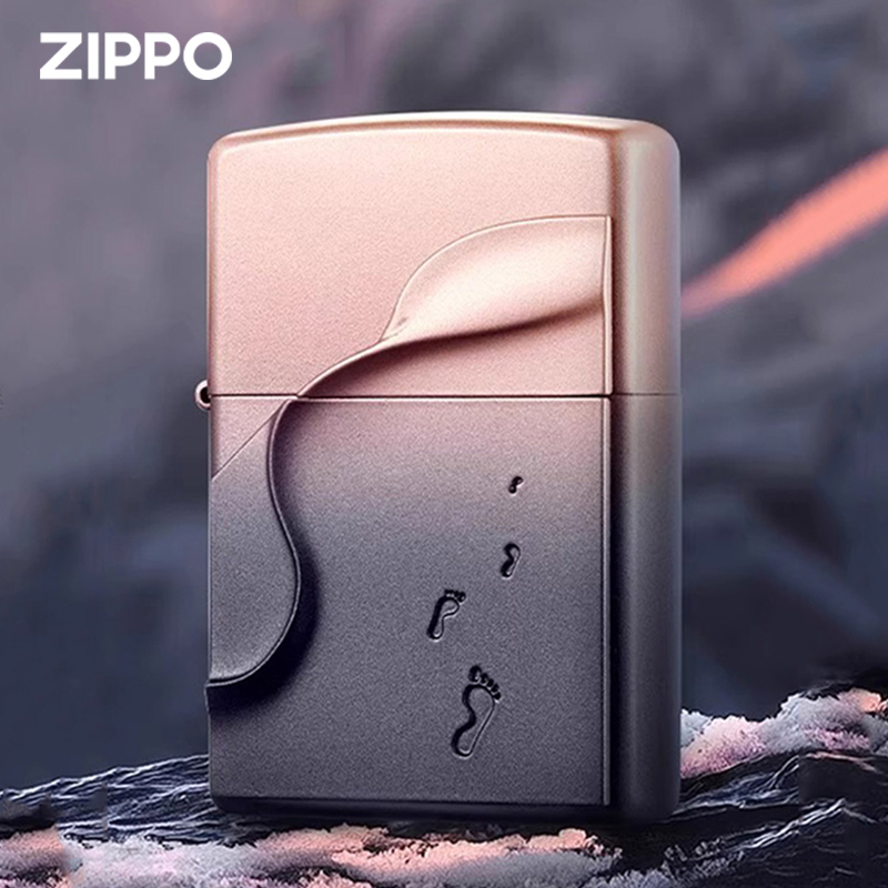 zippo打火机渐变徽章延绵山川