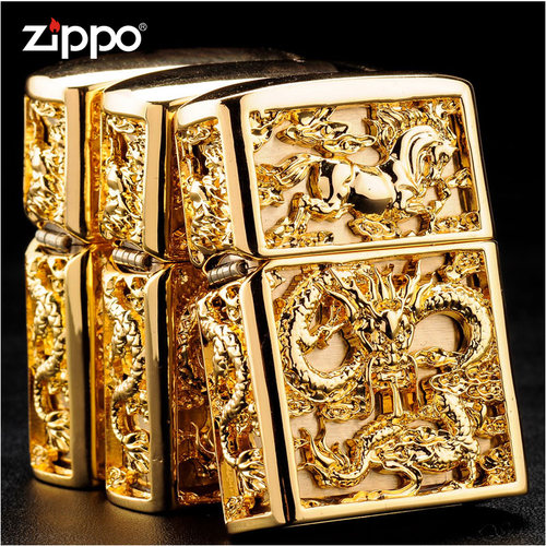 zippo打火机重盔甲龙马精神