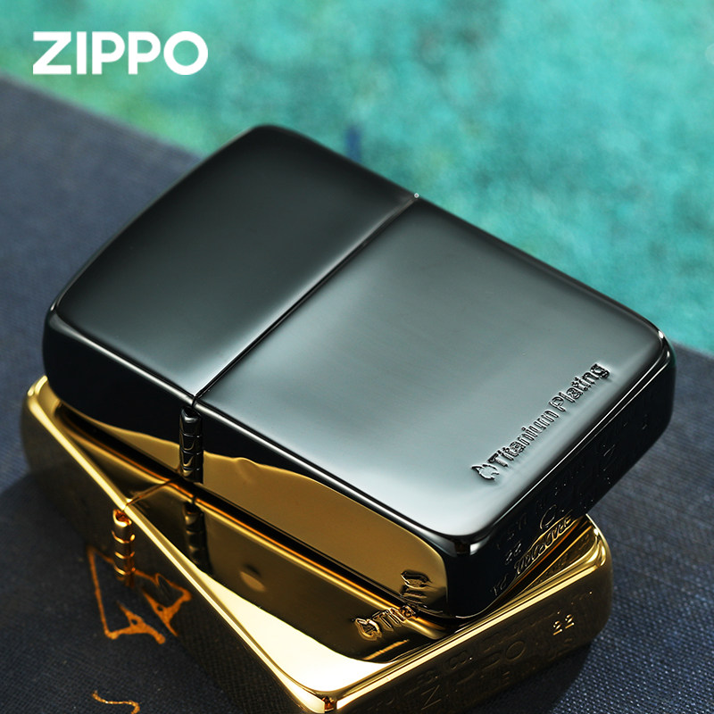 zippo打火机复刻镀钛雅痞
