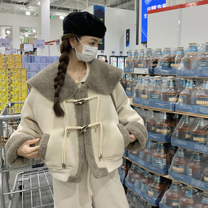 (主推)加厚中式娃娃领皮毛一体短外套D0918-P175-K258图片