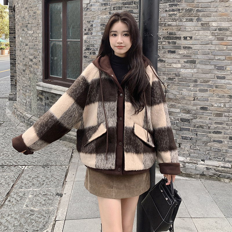 （主推）假两件连帽毛呢外套加棉加厚2C373-D0901-P185-K278,女装毛呢外套,2C373