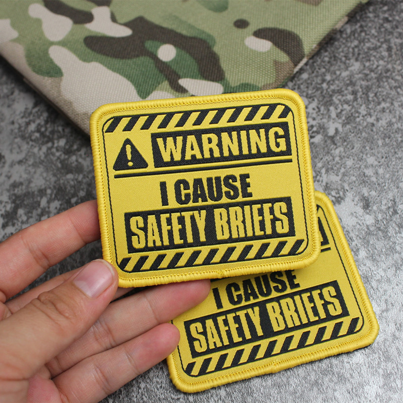 WARNING织唛魔术贴个性背包贴创意补丁勾面魔术贴章军迷臂章胸章