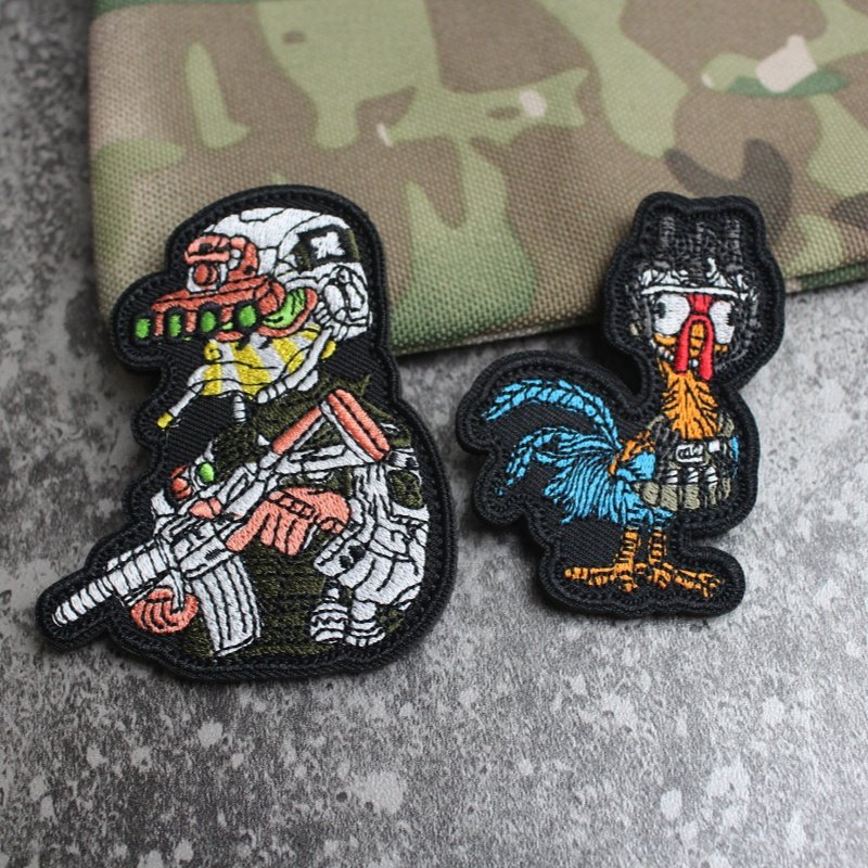 战术唐老鸭刺绣魔术贴章公鸡背包贴章个性士气章搞怪徽章臂章胸章,运动包/户外包/配件,贴章/魔术贴章,淘宝优惠券,粉丝福利购,淘宝优惠卷