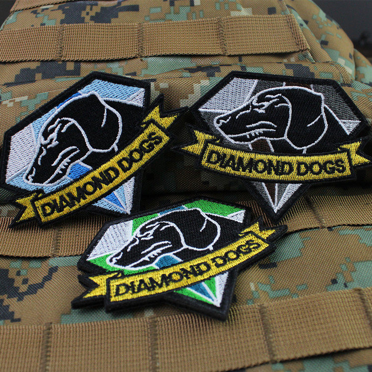 mgs潜龙谍影5幻痛 钻石狗diamond dogs徽章魔术贴臂章户外包贴章