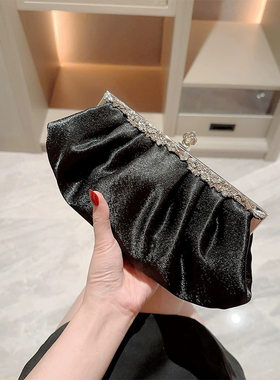 新款缎面婚礼生日派对晚宴手拿包名媛宴会包搭配旗袍晚装礼服包