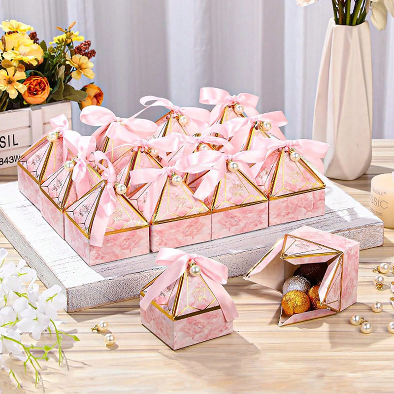 喜糖盒厂家直销创意菱形婚礼 欧式结婚庆用品中式简约礼品盒批发