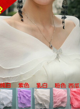 白色厚款防晒婚纱伴娘包邮礼服