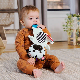 美国kids2 baby einstein毛绒奶牛安抚牙胶安抚巾布偶玩偶宝宝