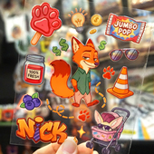 疯狂动物城2尼克狐狸卡通zootopia转印贴UV立体diy防水防晒水晶标