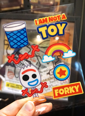 原创可爱卡通玩具总动员4叉叉邦尼forky火箭太空装饰电动车水晶标