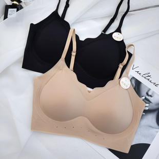 薄款粉底液内衣隐形肤舒适吊带美背细肩带显胸小无痕文胸古妃3647
