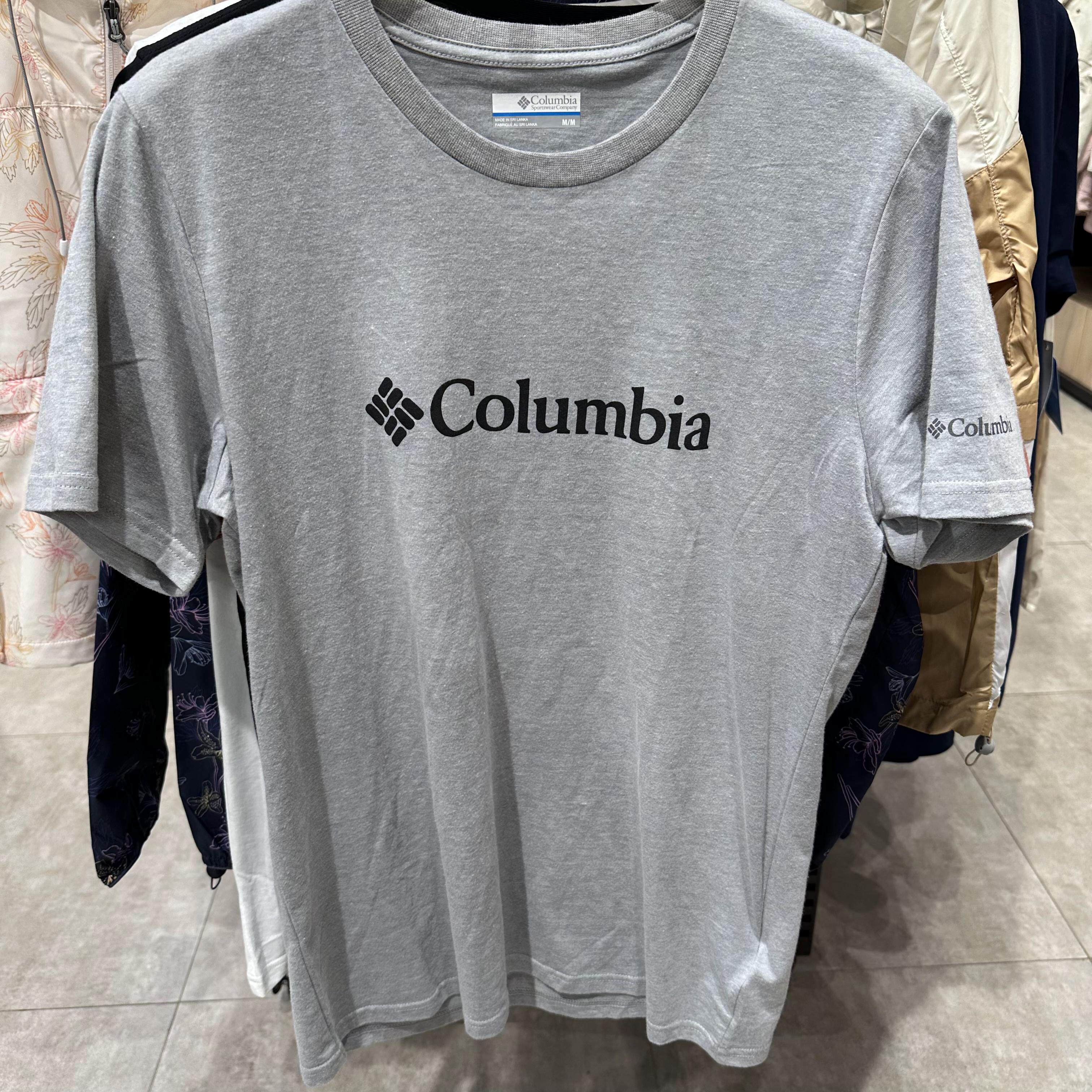 哥伦比亚2025春夏新款Columbia男户外纯棉印花圆领短袖T恤JE1586