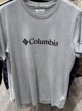 哥伦比亚2025春夏新款Columbia男户外纯棉印花圆领短袖T恤JE1586