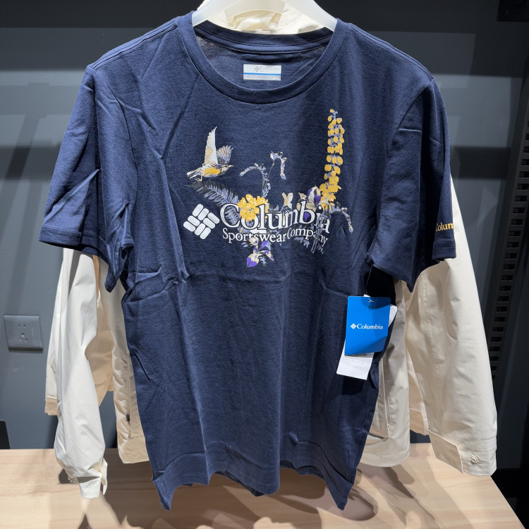 哥倫比亞純棉透氣圓領短袖T恤