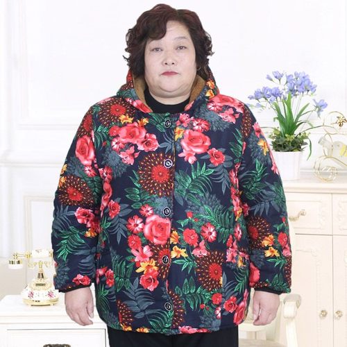 加绒加厚胖太秀香防风袖宽松保暖