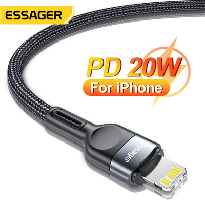 Essager USB C Cable For iPhone 13 12 11 Pro Max Xs XR 8 Plus iPad PD 20W Fast Charging USB Type C