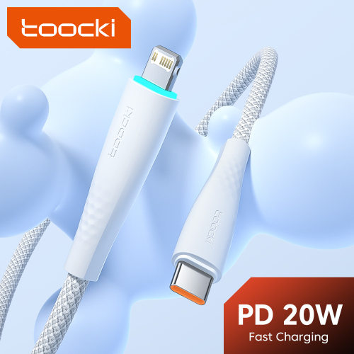 Toocki PD 20W USB C To Lightnin Cable For iPhone 14 13 12 11 Pro XS XR 8 7 Type C To Lightning Cable