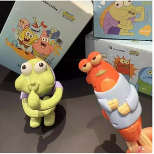 海绵宝宝周边手办抽象搞怪聪明鱼呆呆鱼玩具可爱创意桌面摆件礼物